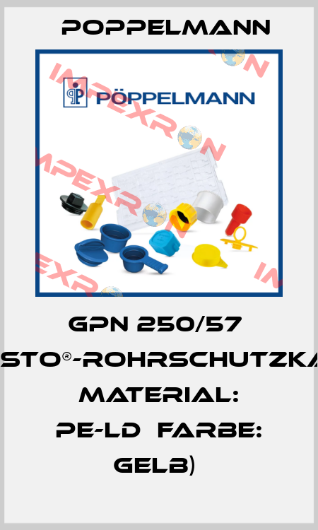 GPN 250/57  (KAPSTO®-Rohrschutzkappe  Material: PE-LD  Farbe: gelb)  Poppelmann