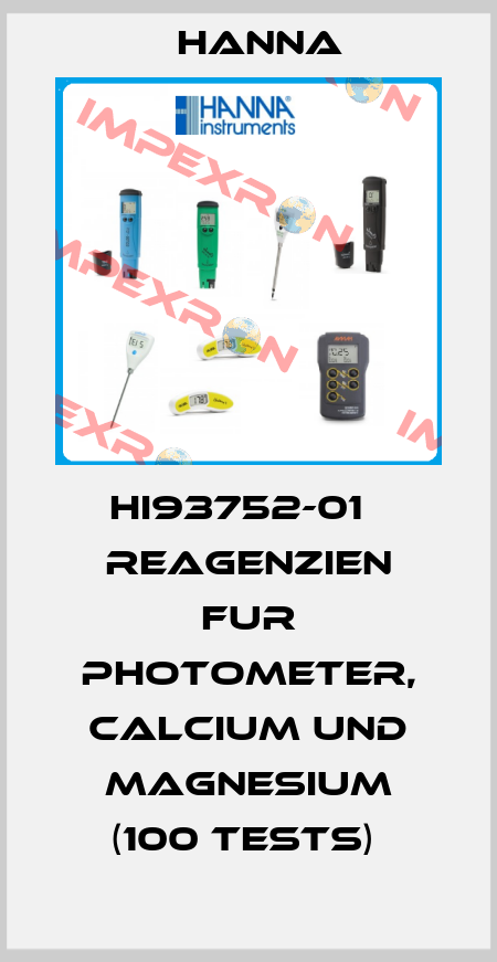 HI93752-01   REAGENZIEN FUR PHOTOMETER, CALCIUM UND MAGNESIUM (100 TESTS)  Hanna