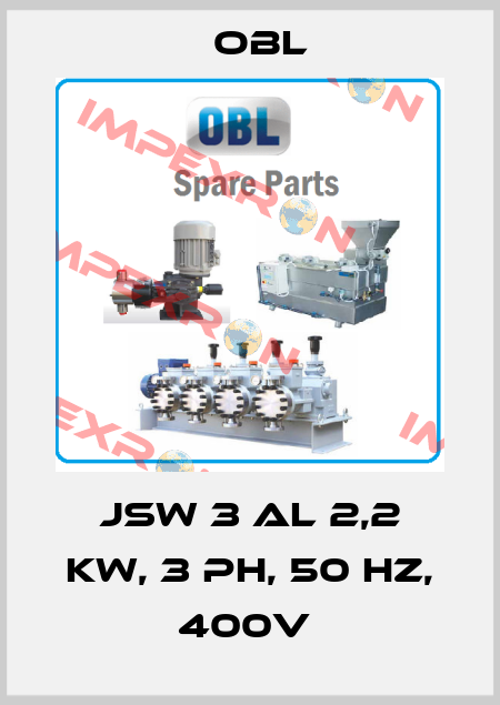 JSW 3 AL 2,2 KW, 3 PH, 50 HZ, 400V  Obl