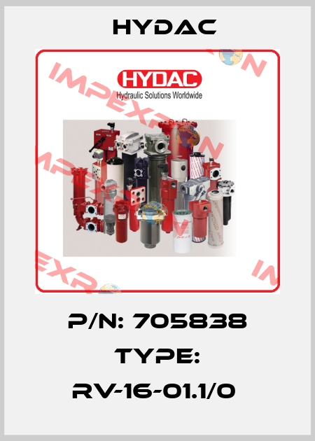 P/N: 705838 Type: RV-16-01.1/0  Hydac