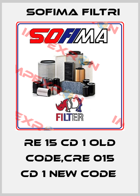  RE 15 CD 1 old code,CRE 015 CD 1 new code  Sofima Filtri