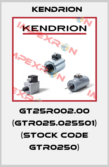 GT25R002.00 (GTR025.025501) (stock code GTR0250) Kendrion