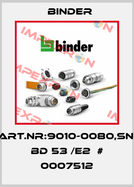 Art.Nr:9010-0080,SN:  BD 53 /E2  # 0007512 Binder
