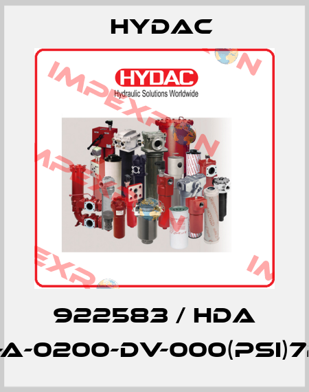 922583 / HDA 47F9-A-0200-DV-000(PSI)72inch Hydac