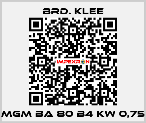 MGM BA 80 B4 kw 0,75 Brd. Klee