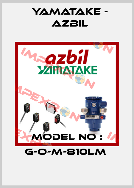 MODEL NO : G-O-M-810LM  Yamatake - Azbil
