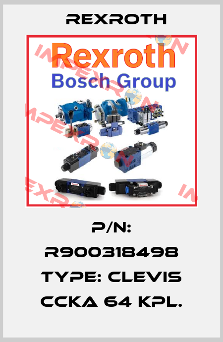 P/N: R900318498 Type: CLEVIS CCKA 64 KPL. Rexroth