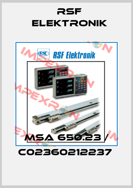 MSA 650.23 / C02360212237  Rsf Elektronik