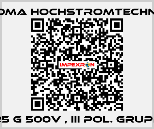121725 G 500V , III POL. GRUPPE C  HOMA Hochstromtechnik