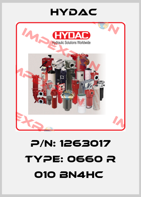 P/N: 1263017 Type: 0660 R 010 BN4HC  Hydac