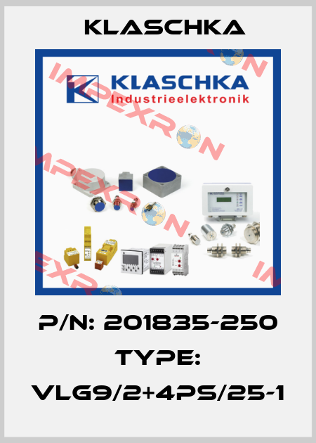 P/N: 201835-250 Type: VLG9/2+4PS/25-1 Klaschka