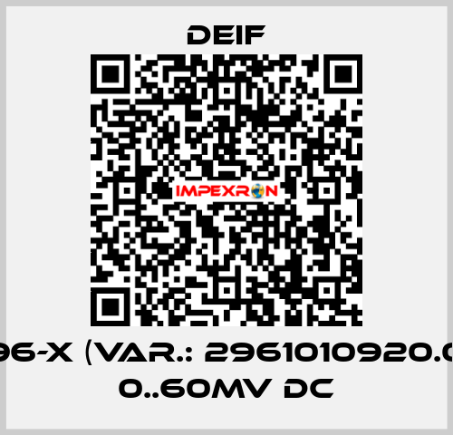 DQ96-x (Var.: 2961010920.02) - 0..60mV DC Deif