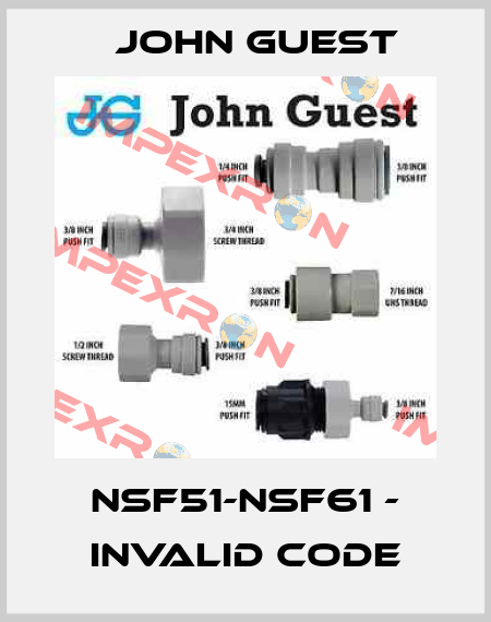 NSF51-NSF61 - invalid code John Guest