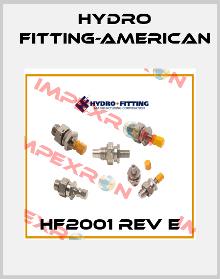 HF2001 REV E HYDRO FITTING-AMERICAN