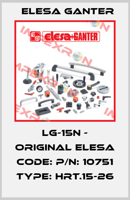 LG-15N - original Elesa code: P/N: 10751 Type: HRT.15-26 Elesa Ganter