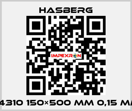 1.4310 150×500 mm 0,15 mm Hasberg