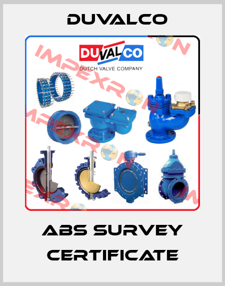 ABS Survey Certificate Duvalco