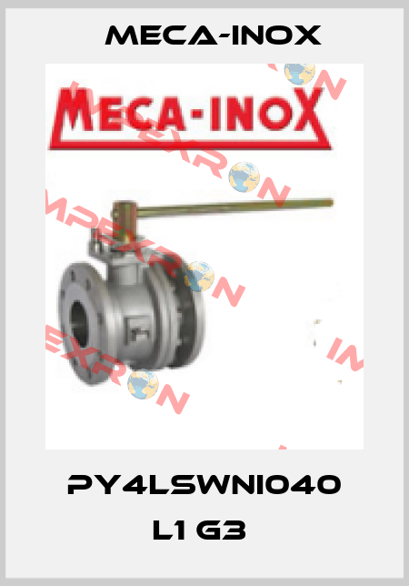 PY4LSWNI040 L1 G3  Meca-Inox