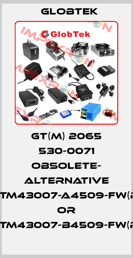 GT(M) 2065 530-0071 obsolete- alternative GTM43007-A4509-FW(R) or GTM43007-B4509-FW(R) Globtek