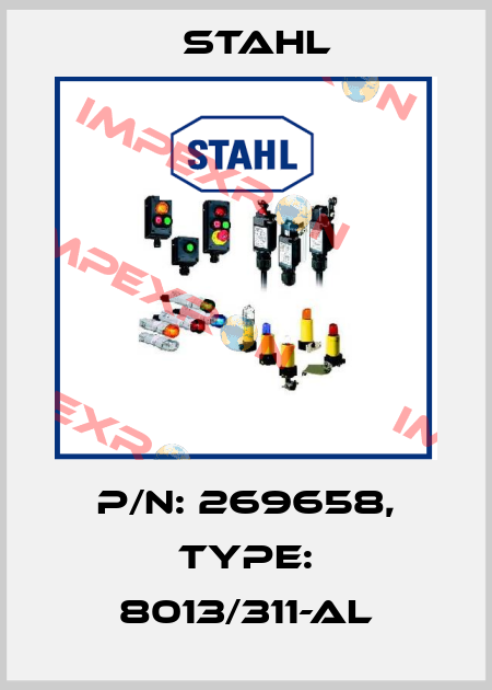 P/N: 269658, Type: 8013/311-al Stahl