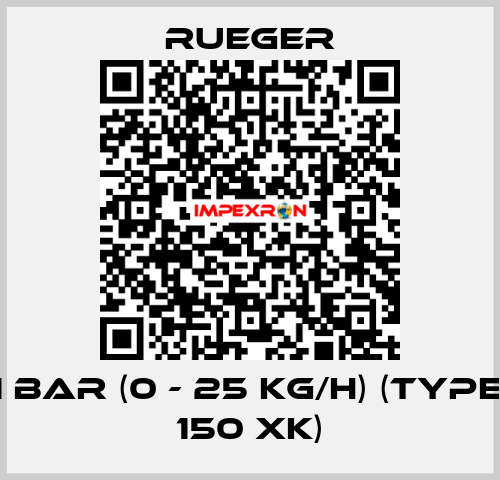 0 - 0.1 BAR (0 - 25 KG/H) (TYPE PMD 150 XK) Rueger