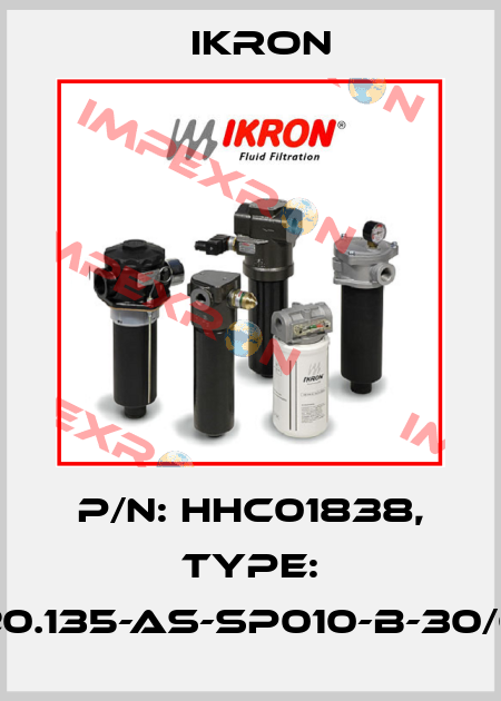 P/N: HHC01838, Type: HEK45-20.135-AS-SP010-B-30/65l/min. Ikron