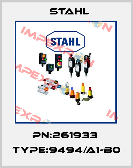 PN:261933  Type:9494/A1-B0 Stahl