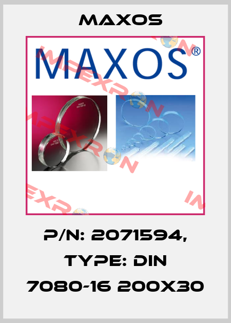 P/N: 2071594, Type: DIN 7080-16 200x30 Maxos