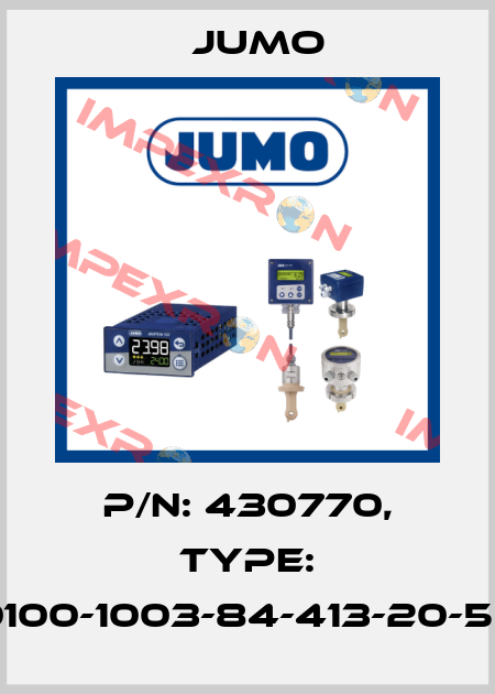 P/N: 430770, Type: 202922/10-0100-1003-84-413-20-5000-120/000 Jumo