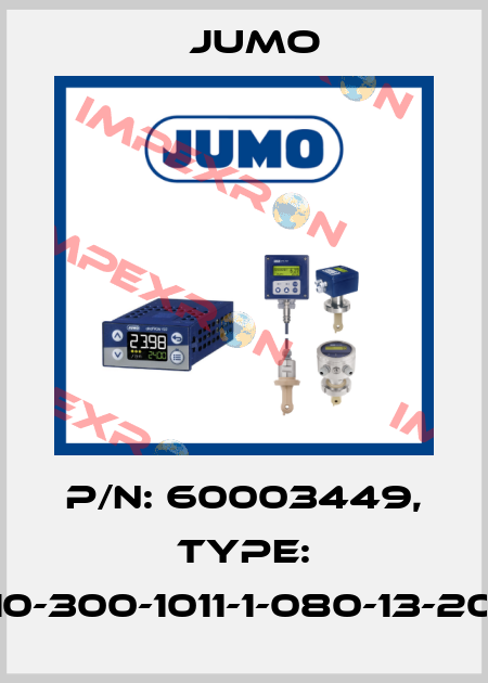 P/N: 60003449, Type: 608740/10-300-1011-1-080-13-20-150/000 Jumo