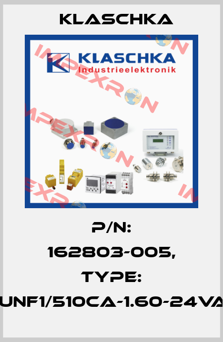 P/N: 162803-005, Type: AUNF1/510ca-1.60-24VAC Klaschka
