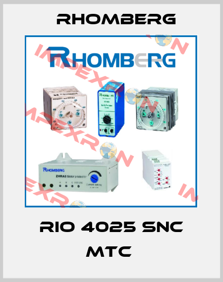 RIO 4025 SNC MTC  Rhomberg