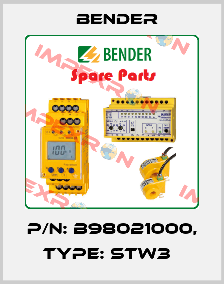 p/n: B98021000, Type: STW3   Bender