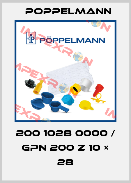 200 1028 0000 / GPN 200 Z 10 × 28 Poppelmann