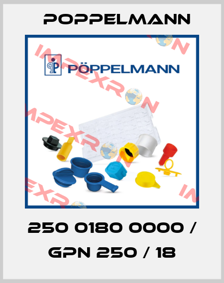 250 0180 0000 / GPN 250 / 18 Poppelmann