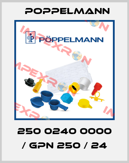 250 0240 0000 / GPN 250 / 24 Poppelmann