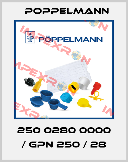250 0280 0000 / GPN 250 / 28 Poppelmann