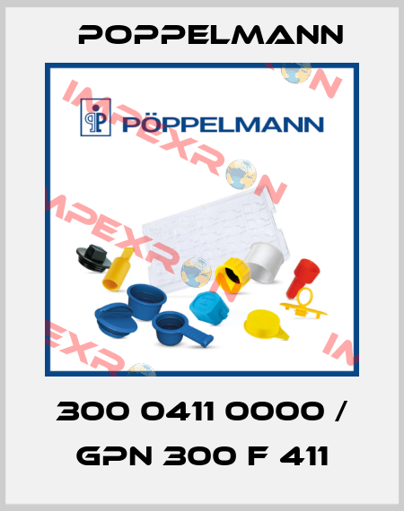 300 0411 0000 / GPN 300 F 411 Poppelmann