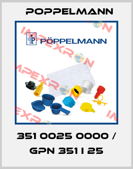 351 0025 0000 / GPN 351 I 25 Poppelmann