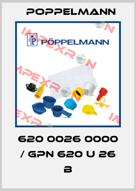 620 0026 0000 / GPN 620 U 26 B Poppelmann
