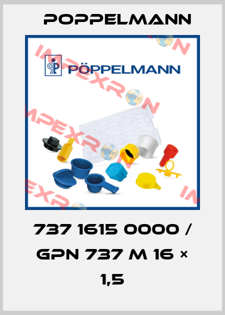 737 1615 0000 / GPN 737 M 16 × 1,5 Poppelmann
