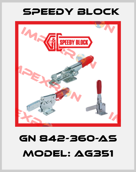 GN 842-360-AS Model: AG351 Speedy Block