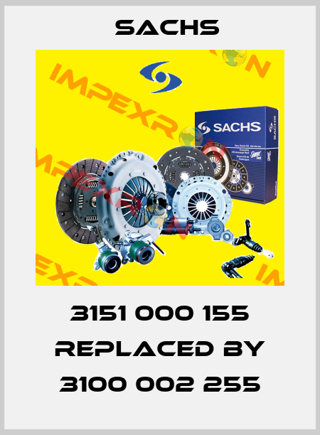 3151 000 155 replaced by 3100 002 255 SACHS