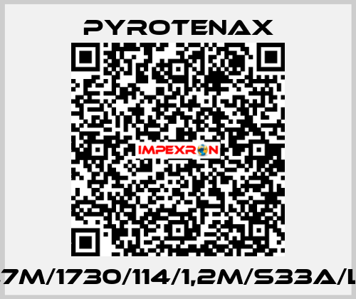 B/HSQ1M630/11,7M/1730/114/1,2M/S33A/LW/NPM25/ORD PYROTENAX
