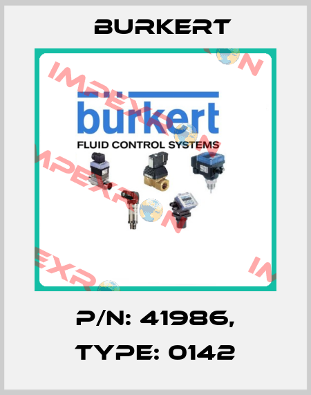 P/N: 41986, Type: 0142 Burkert