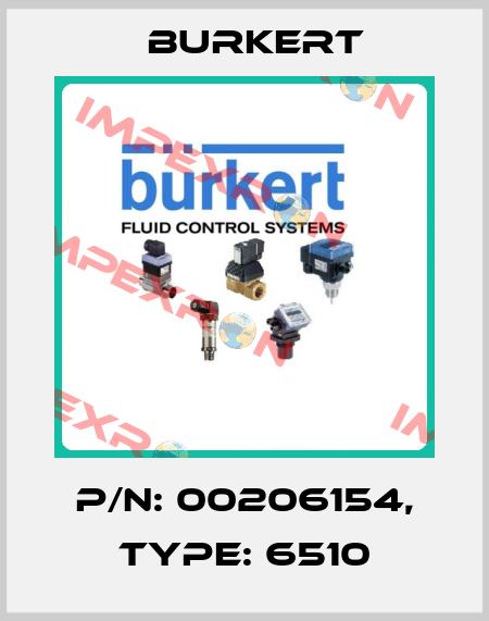 p/n: 00206154, Type: 6510 Burkert