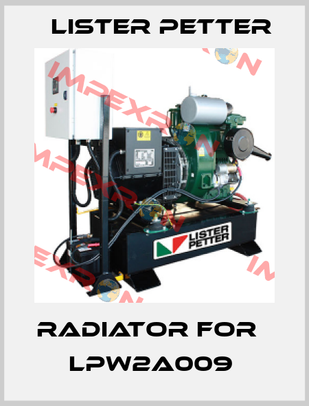 radiator for    LPW2A009  Lister Petter