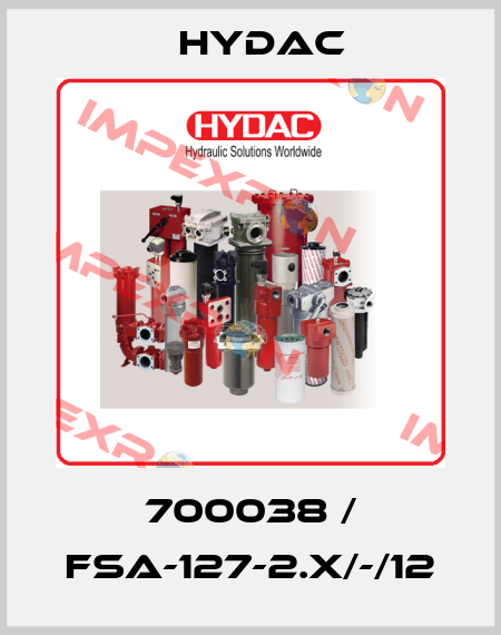700038 / FSA-127-2.X/-/12 Hydac