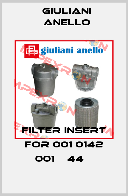 Filter insert for 001 0142 001    44 μ Giuliani Anello
