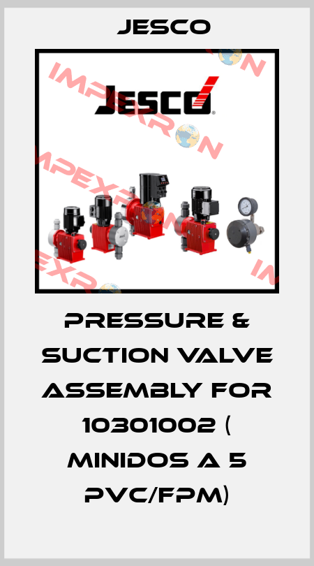Pressure & suction valve assembly for 10301002 ( MINIDOS A 5 PVC/FPM) Jesco